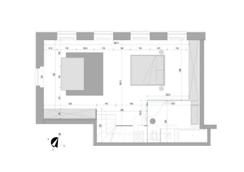 Untergeschoß wie abgebildet - eine Aufteilung ist auch möglich