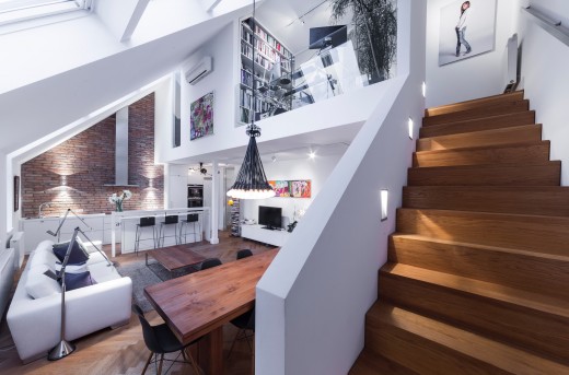 Dachgeschossausbau mit Blick über Wien