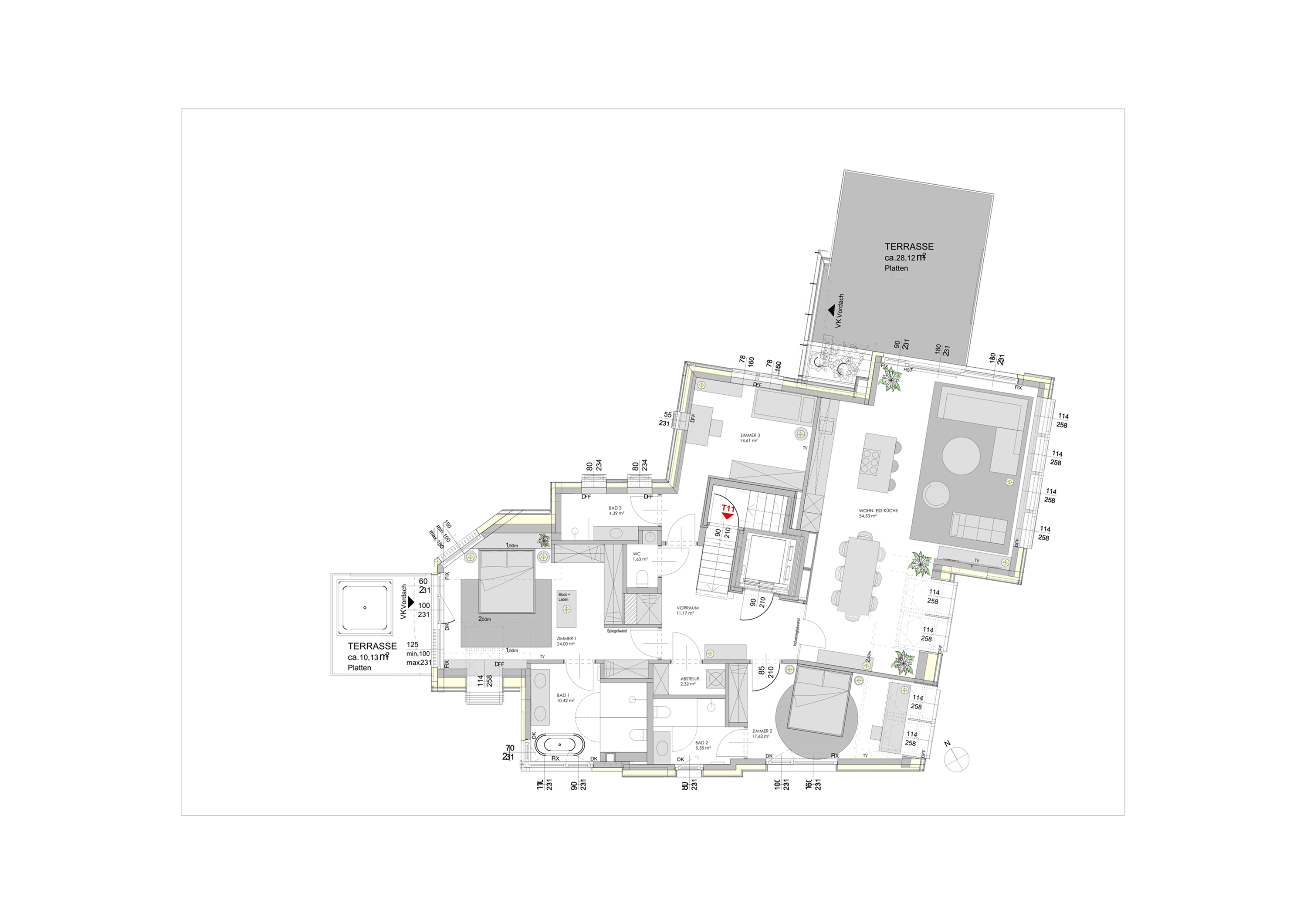 Grundrissoptimierung einer Wohnung - Nachher-Bild